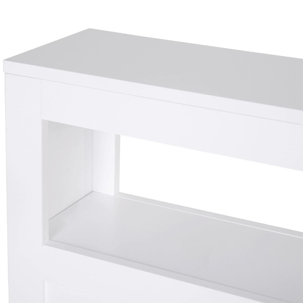 Mobiletto da Bagno con Cassetti e Ruote ¨C Zephmum ¨C Legno Bianco 16x52x71.5 cm