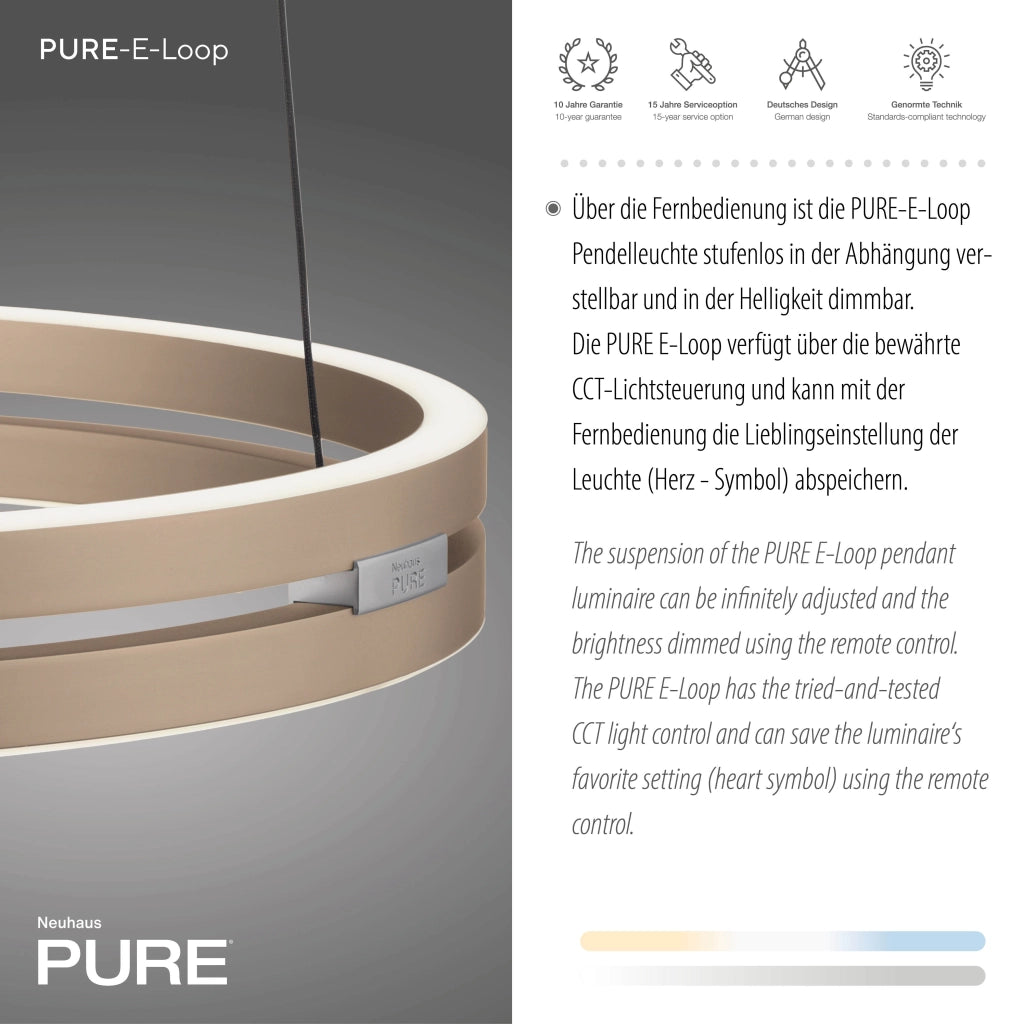 Sospensione anello ottone opaco LED 20W Paul Neuhaus