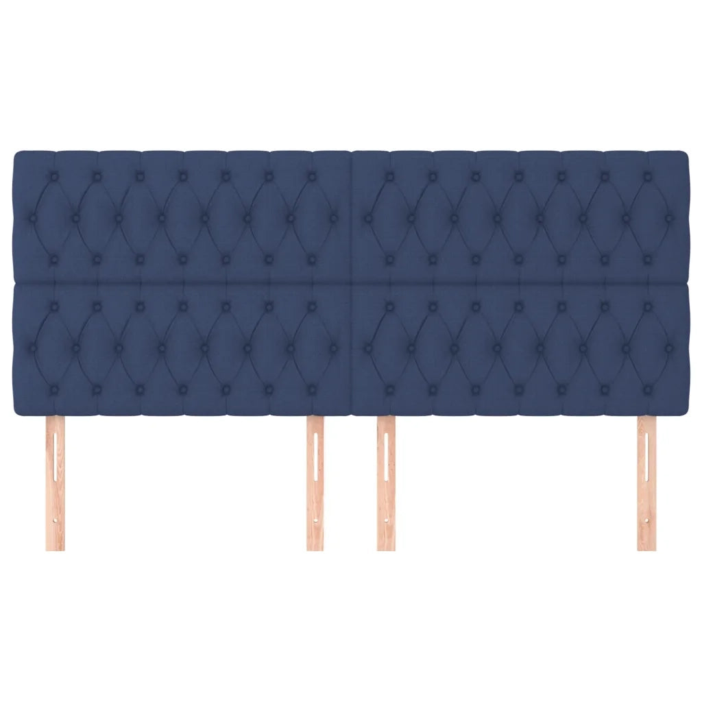 Testiera | Testata Blu 180x7x118/128 cm Tessuto