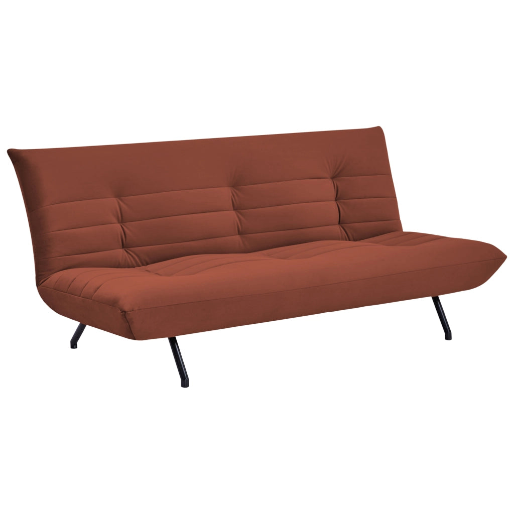 ANATOLEDivano letto a 3 posti in velluto terracotta