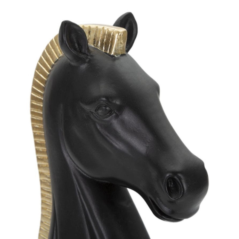 Cavallo Nero E Oro cm 10,5x8,5x19