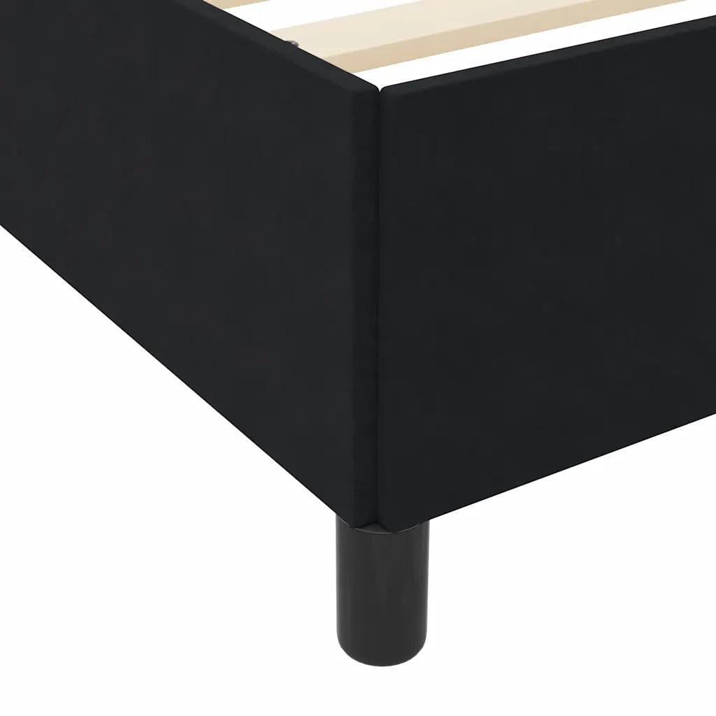 Struttura del letto con materasso-Giroletto Nero 140 x 200 cm Tessuto 903354