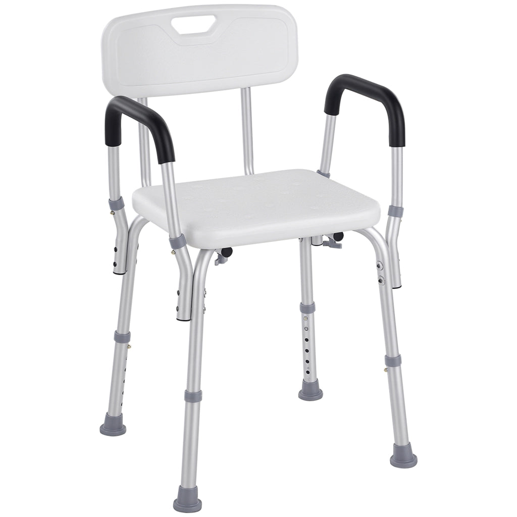 Sedia da Doccia in Alluminio ¨C Minimal ¨C Bianco 51.5x51.5x71-84cm