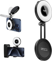 Lampada per selfie - 3 color temperature 2500k-8500K - Cri95 lampada per video - estensione reversibile - conferenza video selfie