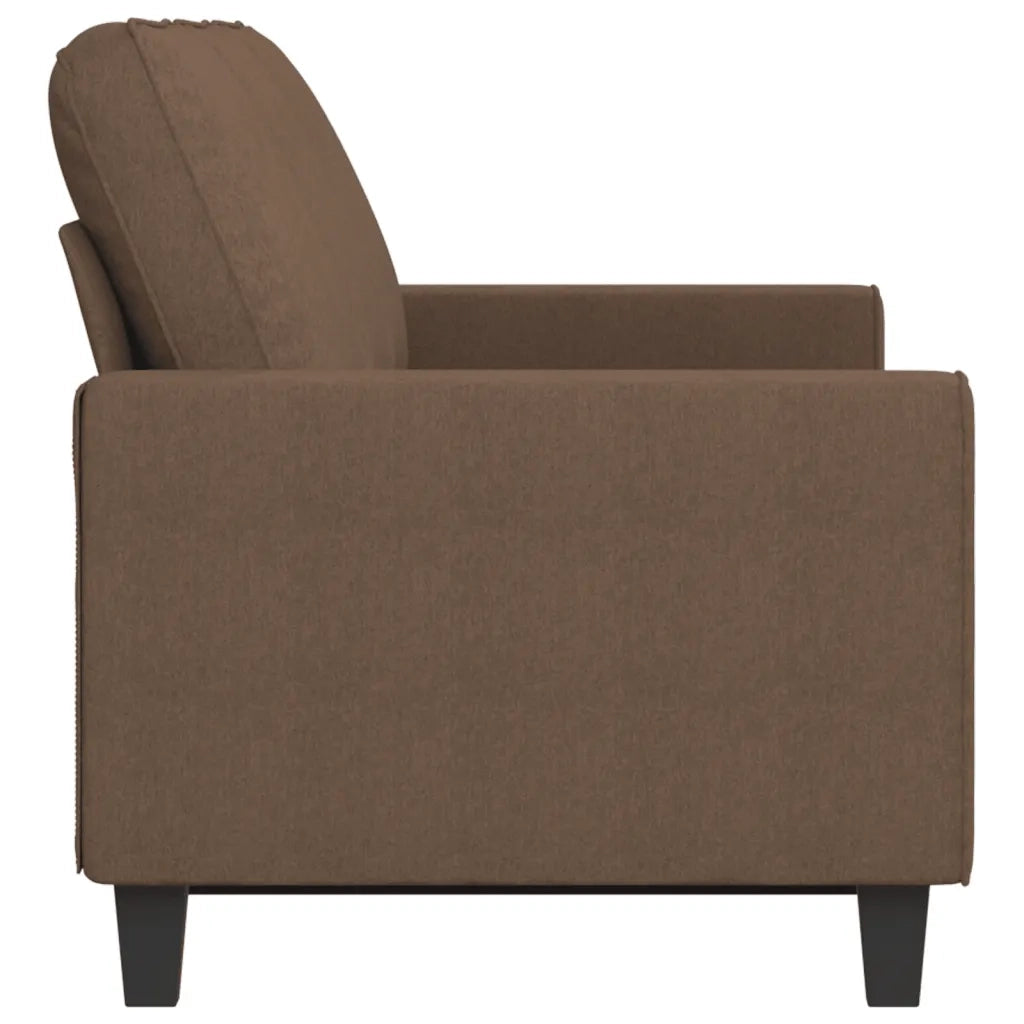Divano a 3 Posti Marrone 180 cm in Tessuto 359402