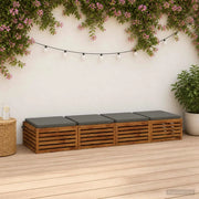Cuscini per Sedia in 4 Pezzi SOEST 4 pz 100% Poliestere Grigio 944838
