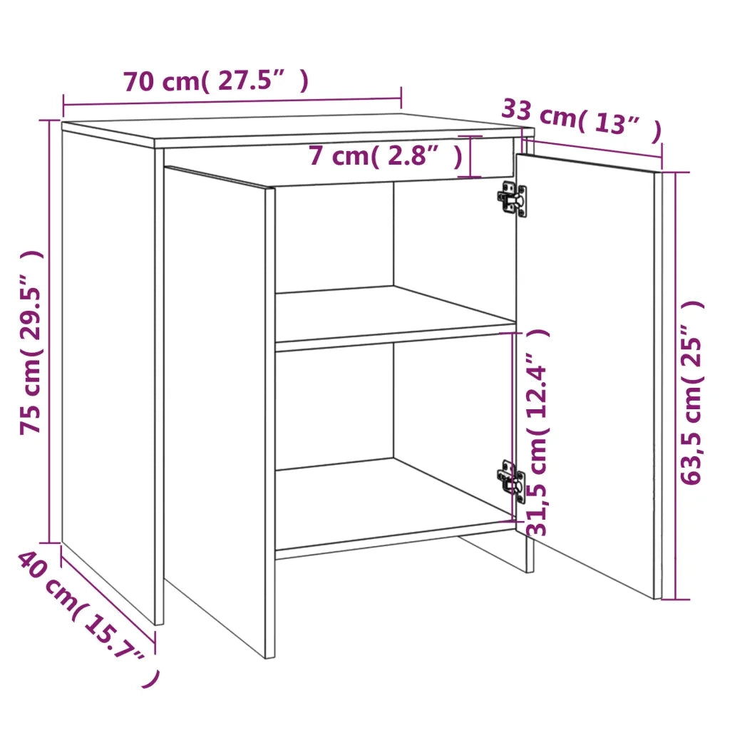 Credenze 3 pz Rovere Sonoma in Legno Multistrato 3098067