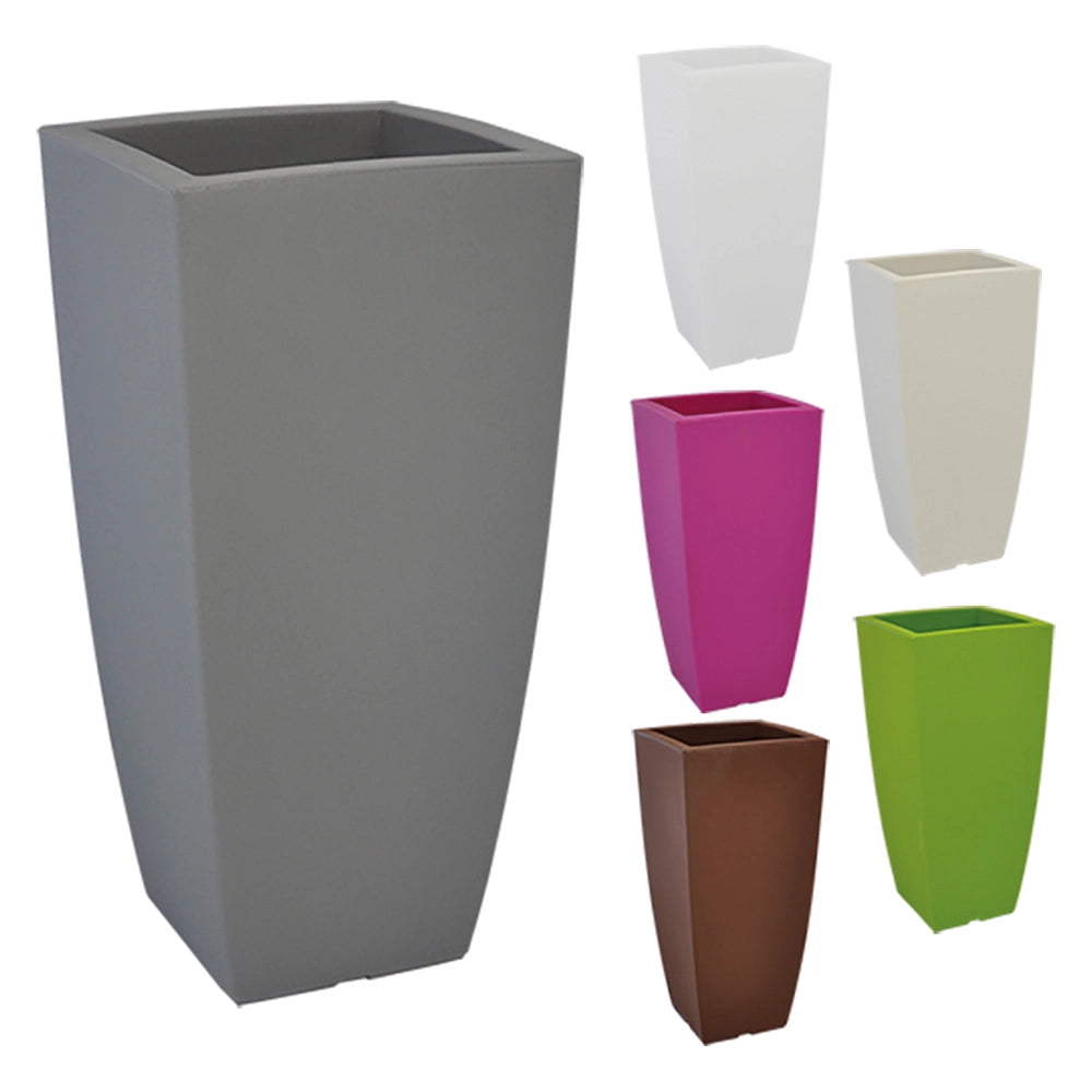 1pz vaso quadro 'stilo' cm 40x40xh.90 - 20 lt. antracite cod:ferx.6126846nlm