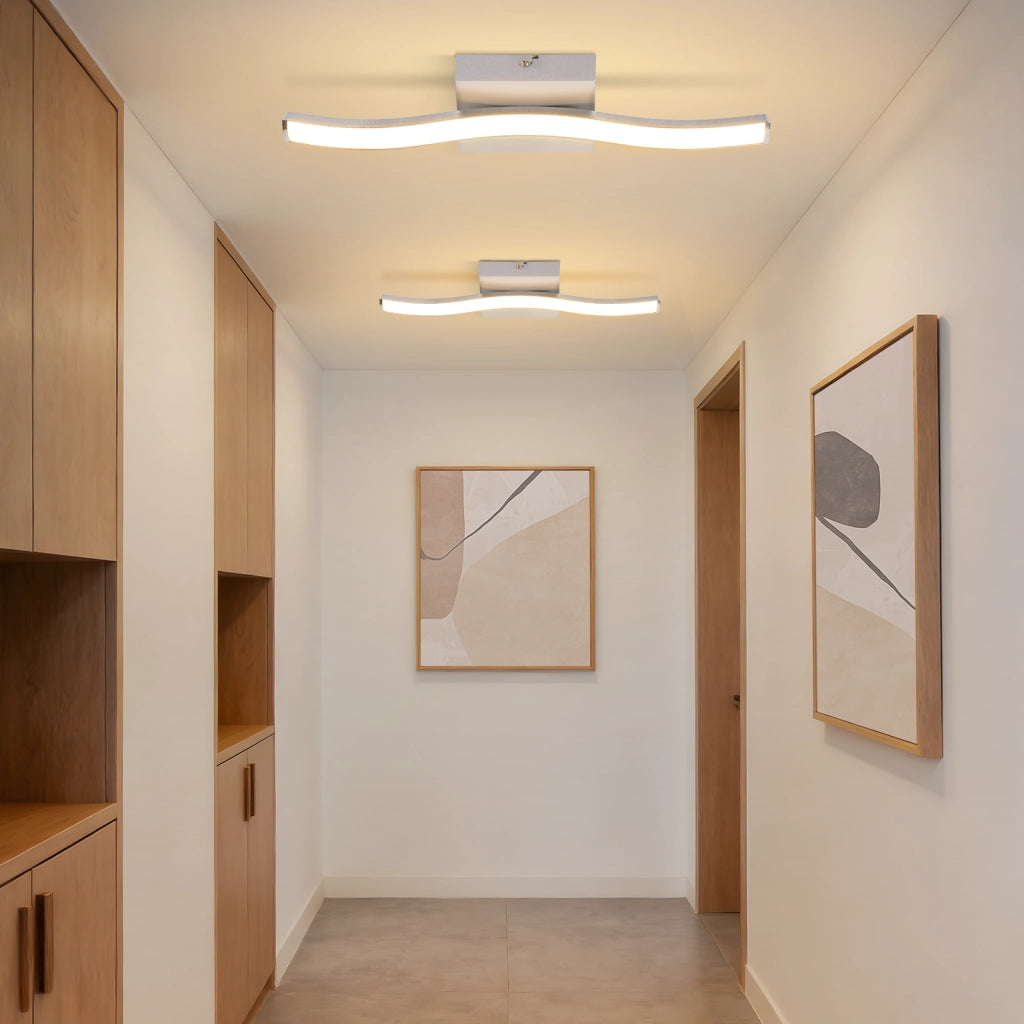 ZMH Plafoniera LED argento 6W moderna plafoniera bianco caldo 3000K per soggiorni camere da letto cucine e corridoi