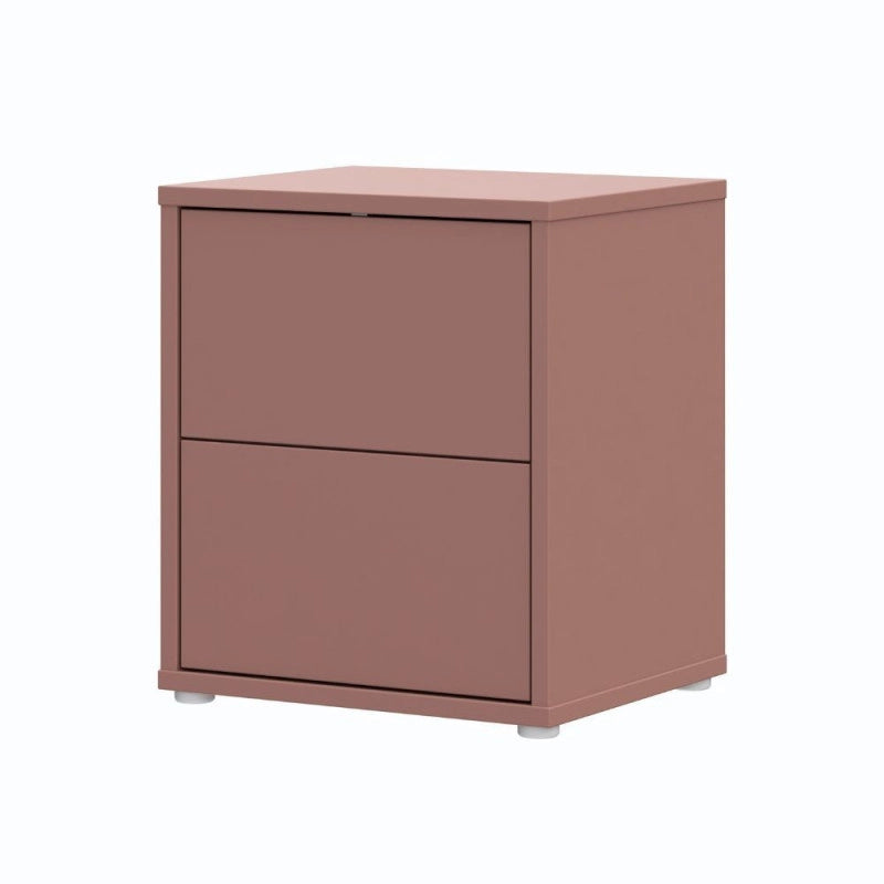 Comodino Medea 2 cassetti in colore terracotta