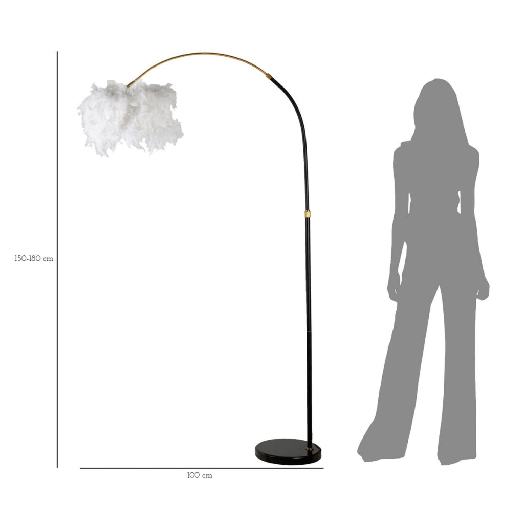 Lampada da Terra VKH182, Nero, Metallo, 100x100x150 cm