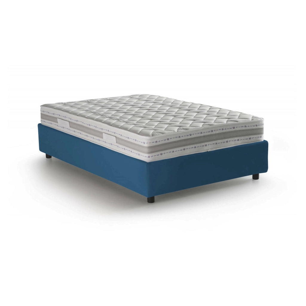 Aftis, Letto Piazza e Mezza Materasso Incluso Made in Italy, blu