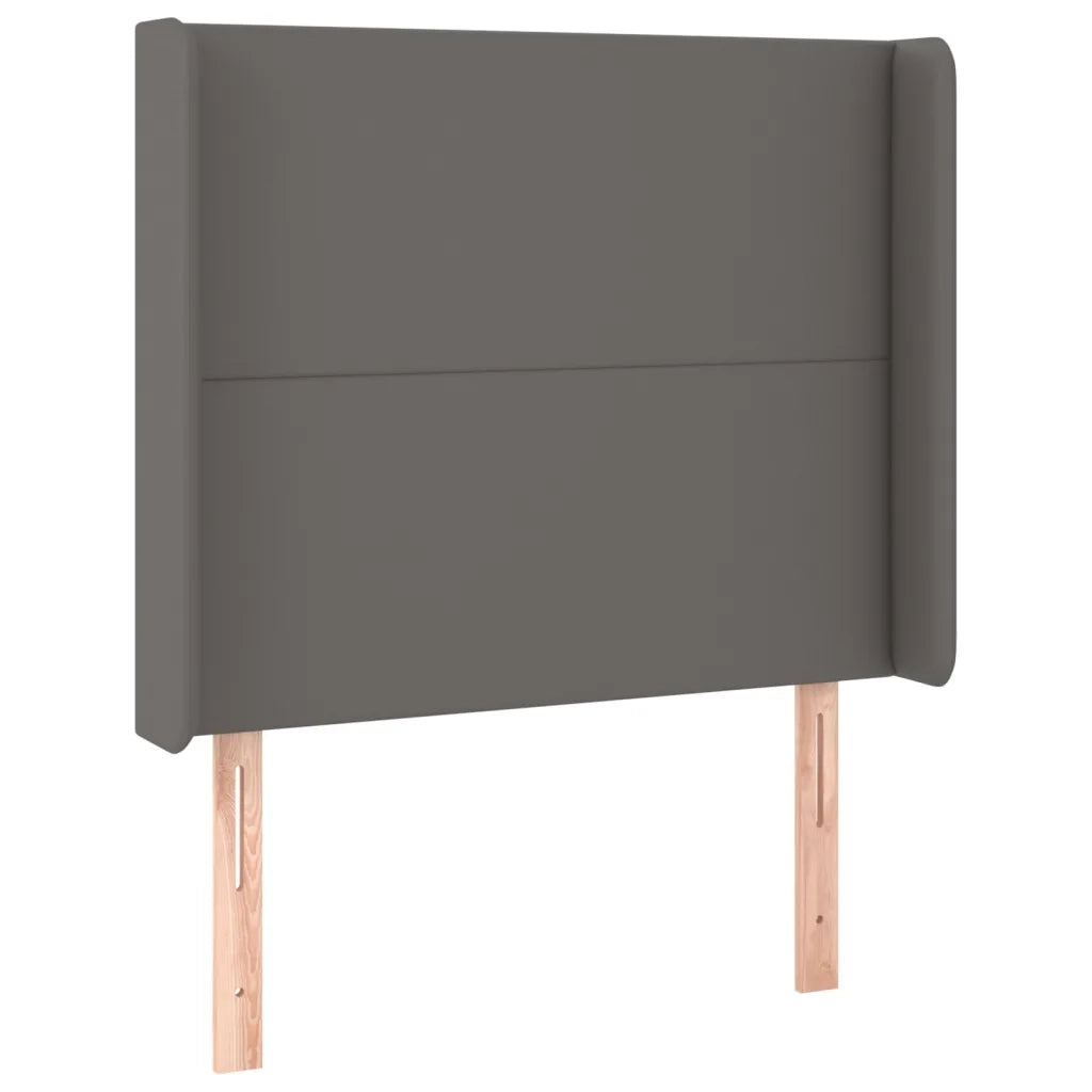 Giroletto Molle con Materasso e LED Grigio 80x200cm Similpelle 3139233