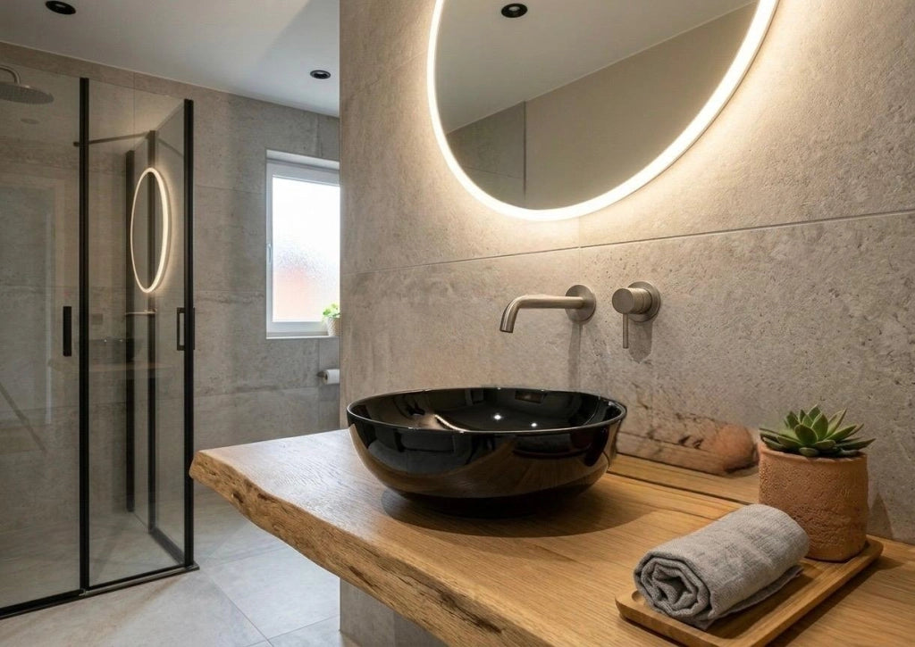 Bacinella d'appoggio D38.5 cm in ceramica Nero