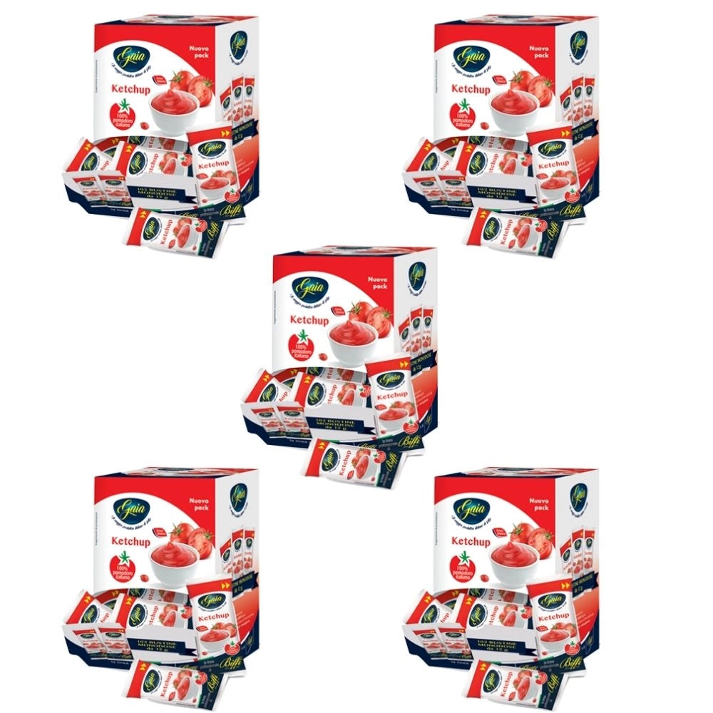 Gaia ketchup multipack 5 confezioni 510 bustine da 12 grammi