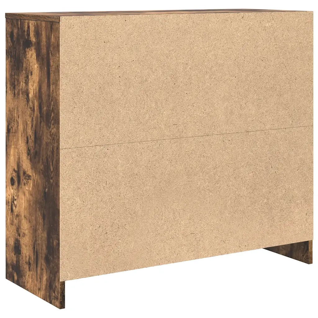 Credenza Rovere Fumo 85x34x76 cm in Legno Multistrato 861629