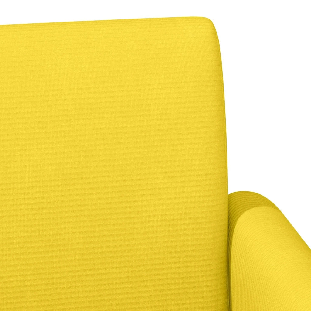 Loveseat con bottoni imbottiti Giallo Chiaro 116 x 67 x 81 cm 42041794