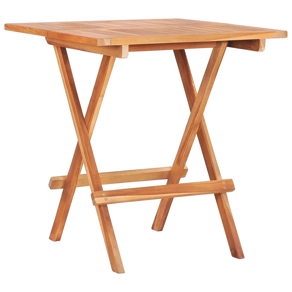 Set da bistrot da giardino composto da 3 pezzi mobili da esterno per patio con cuscini verde legno massello di teak 02_0013518