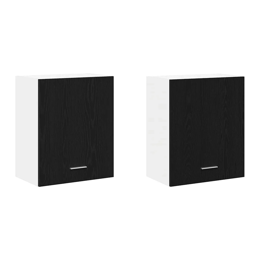 Armadio pensile | Mobile da Cucina Lyon 2 pz Rovere Nero 50 x 31 x 60 cm