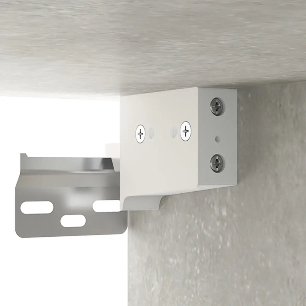 Comodini a Muro 2 pz Grigio Cemento 35x35x20 cm 812861