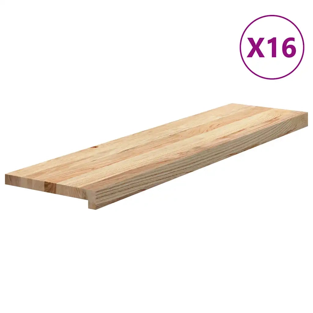 Gradini 16 pz 100x30x2 cm in Rovere Massello Non Trattato 3282938