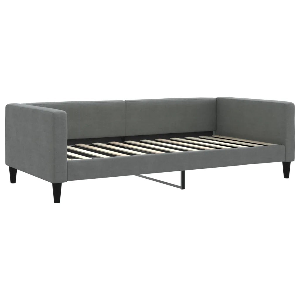Divano letto | Sof¨¤ letto | Letto singolo Estraibile Grigio Scuro 100x200 Tessuto