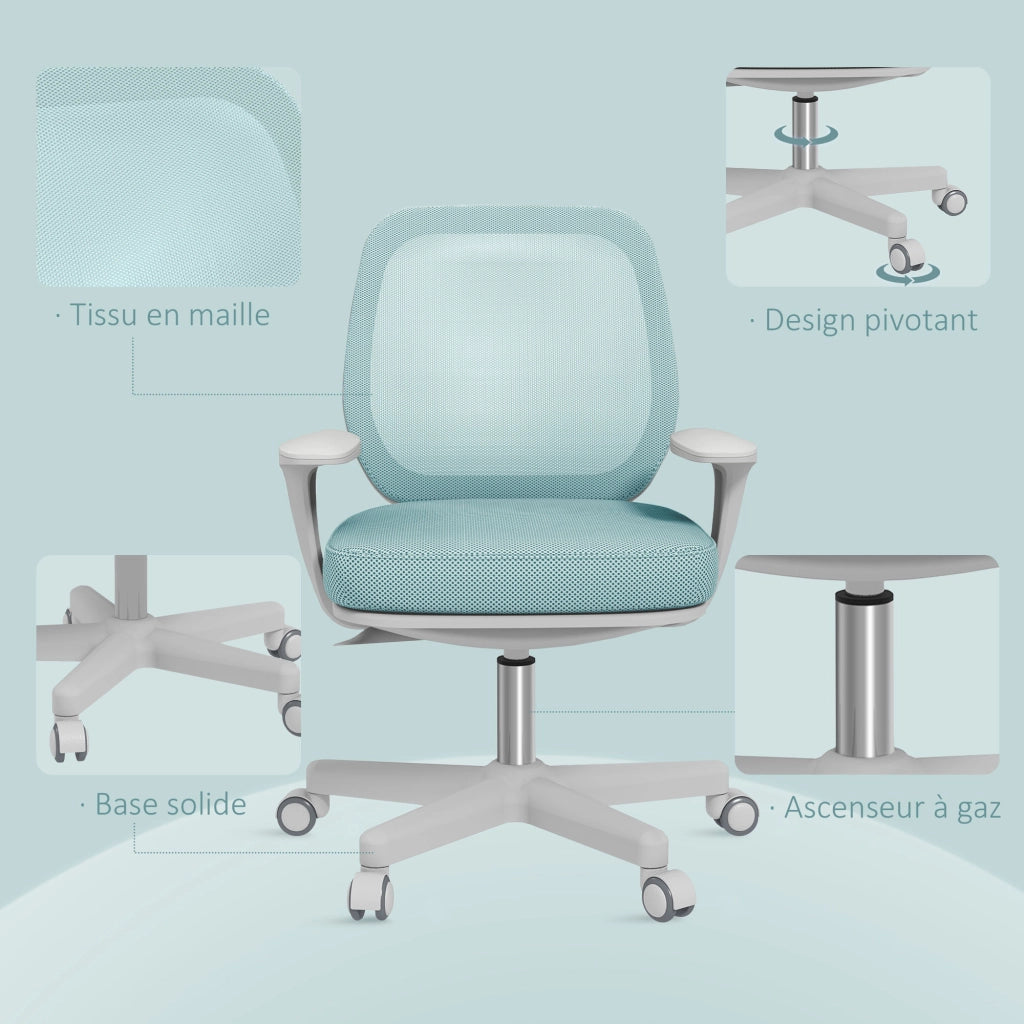 Sedia da ufficio ergonomica ¨C Xylo ¨C Schienale in rete, altezza regolabile, verde 55x48x82,5-94,5cm