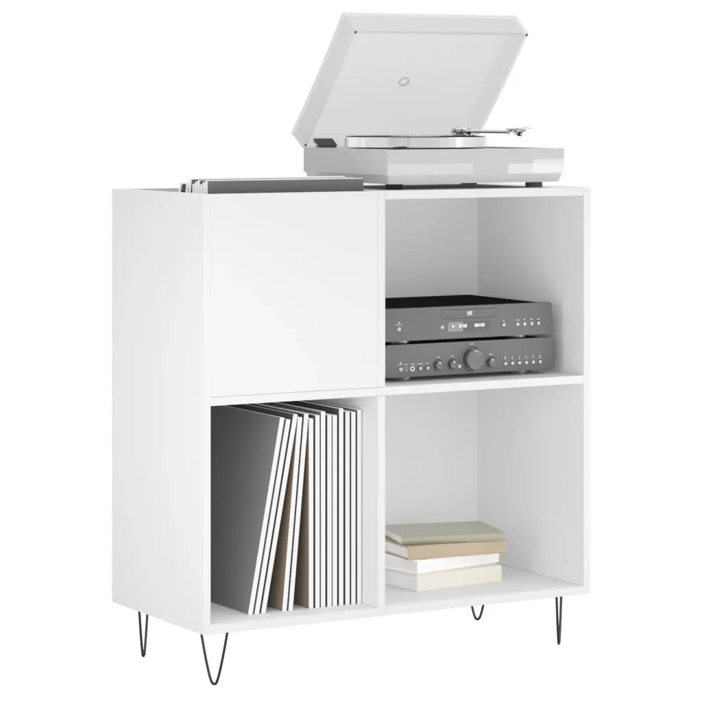 Mobile Porta Dischi Bianco 84,5x38x89 cm in Legno Multistrato CFW2224293