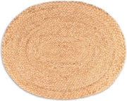 Piatto decorativo ovale in juta intrecciata - set da 4 - piatti decorativi in stile boho