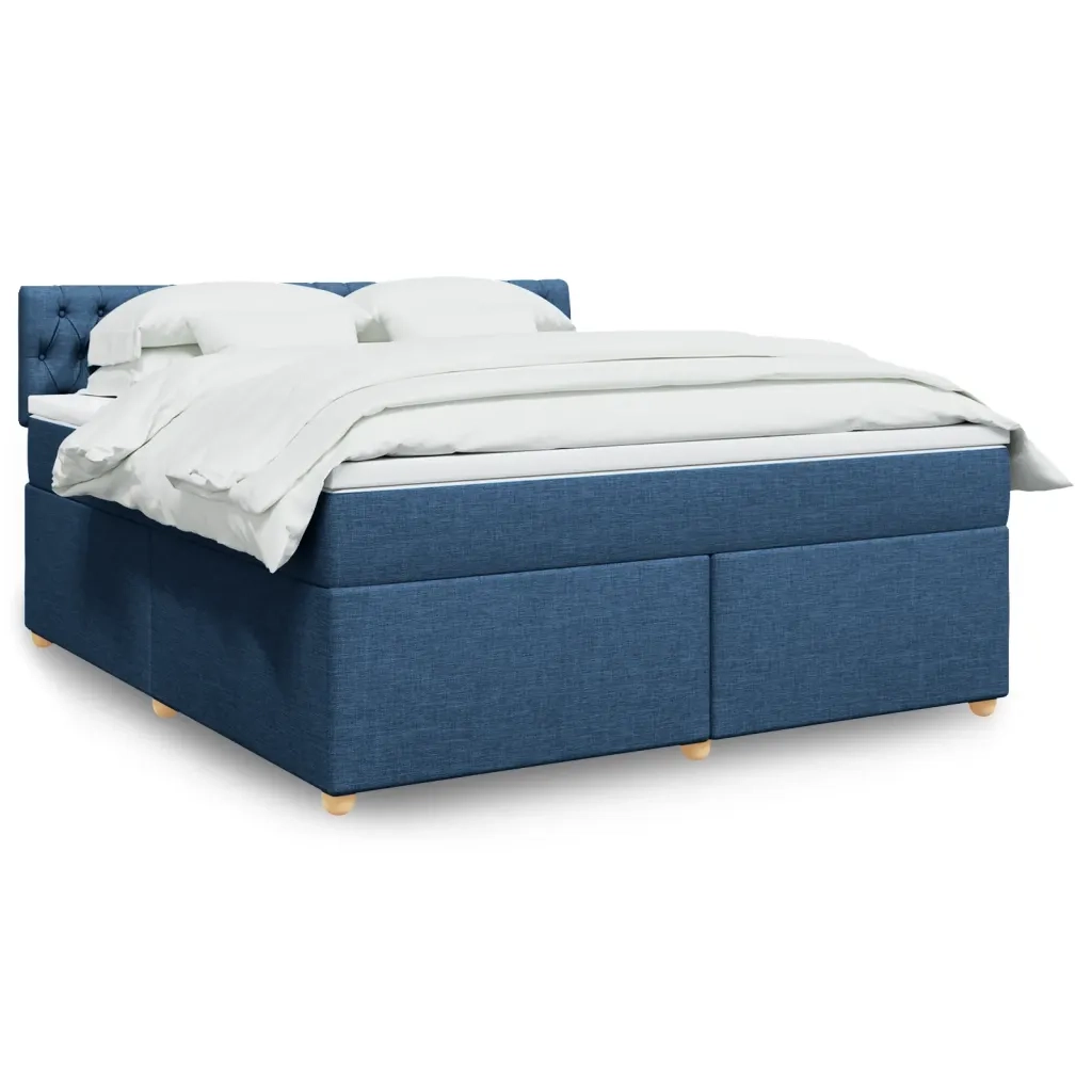 Giroletto a Molle con Materasso Blu 180x200 cm in Tessuto 3286772