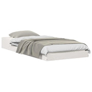 Letto singolo | Letto per adulti | Struttura del letto Bianco 100 x 200 cm Pino massello