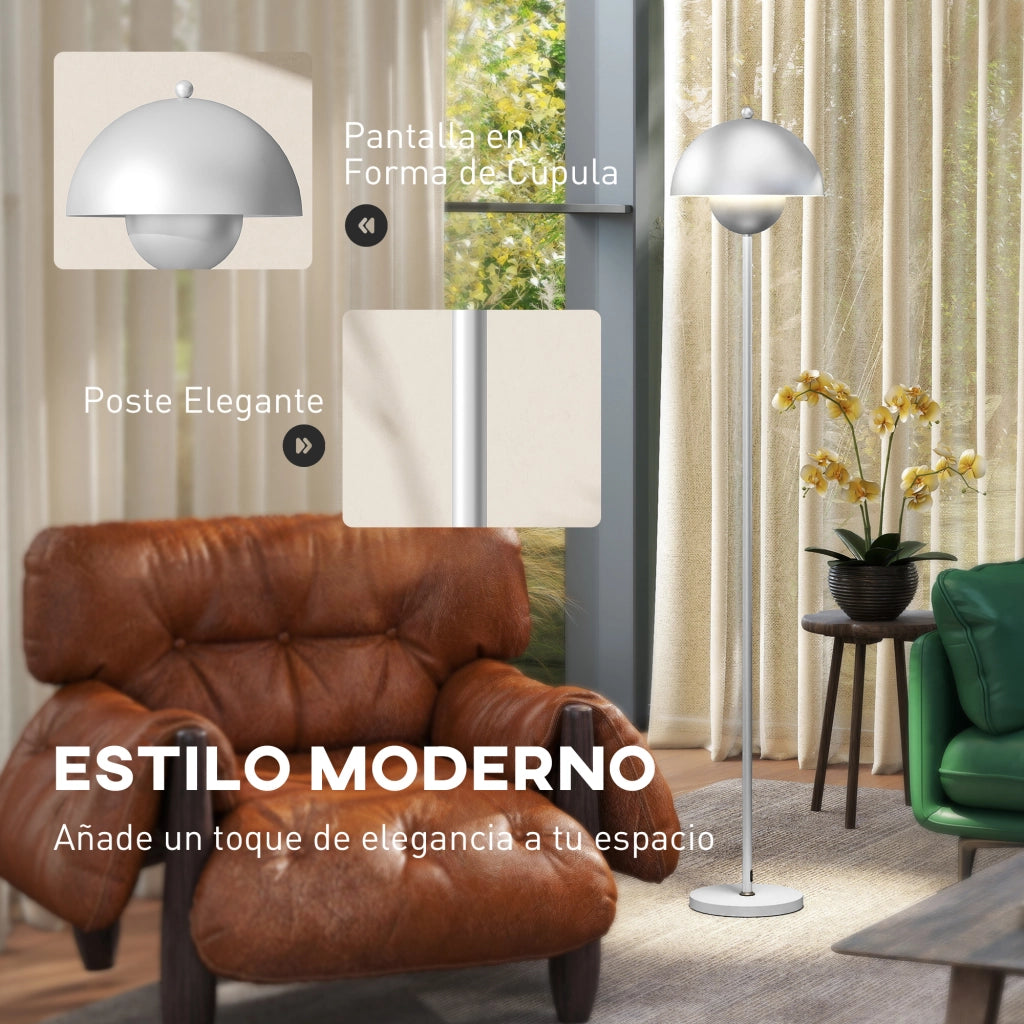 Lampada da Terra Moderna per Salotto ¨C zephmum ¨C Argento ?30x155 cm