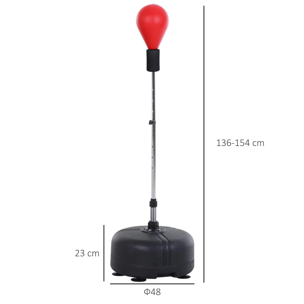 Sacco da boxe regolabile in altezza ¨C Zephmum ¨C Rosso, base riempibile, guanti inclusi