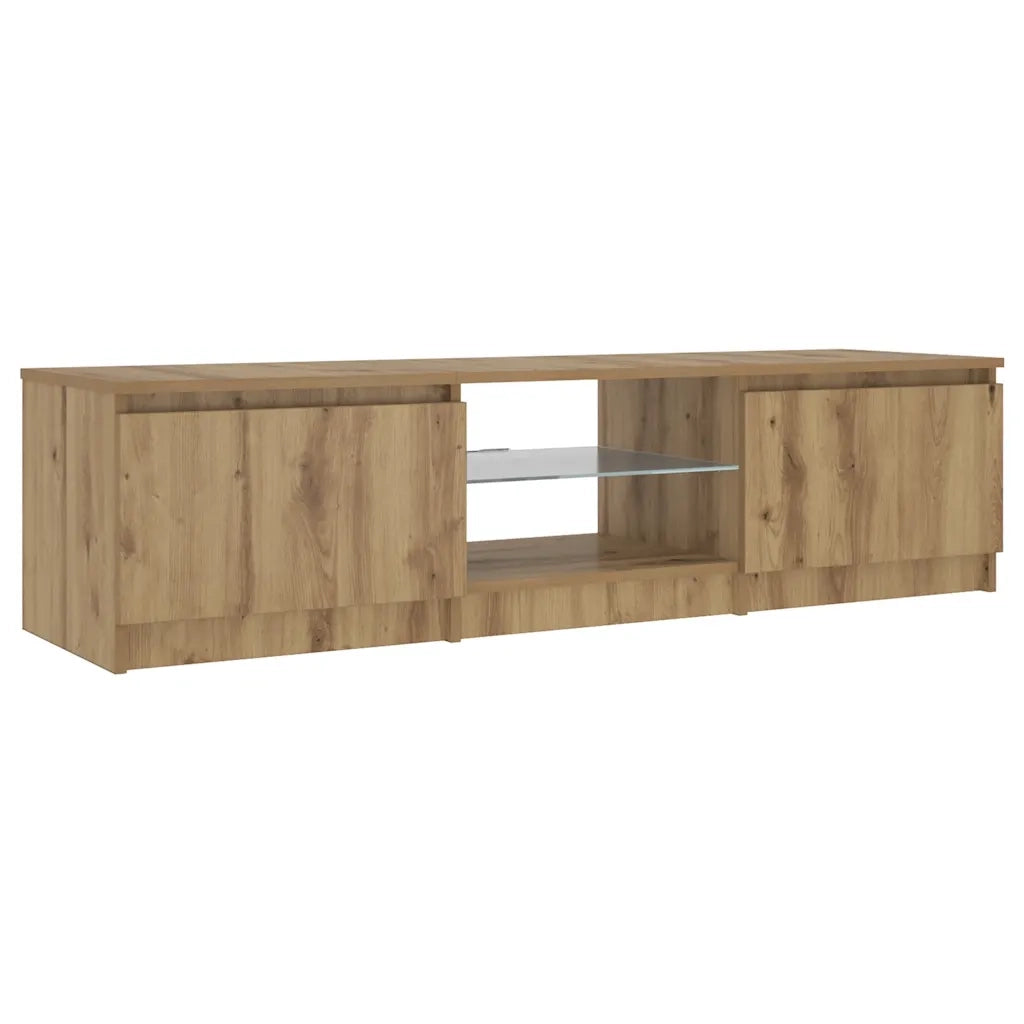 Mobile TV | Armadietto TV | Mobile Porta TV con LED Artigianale 140x40x36 cm Multistrato