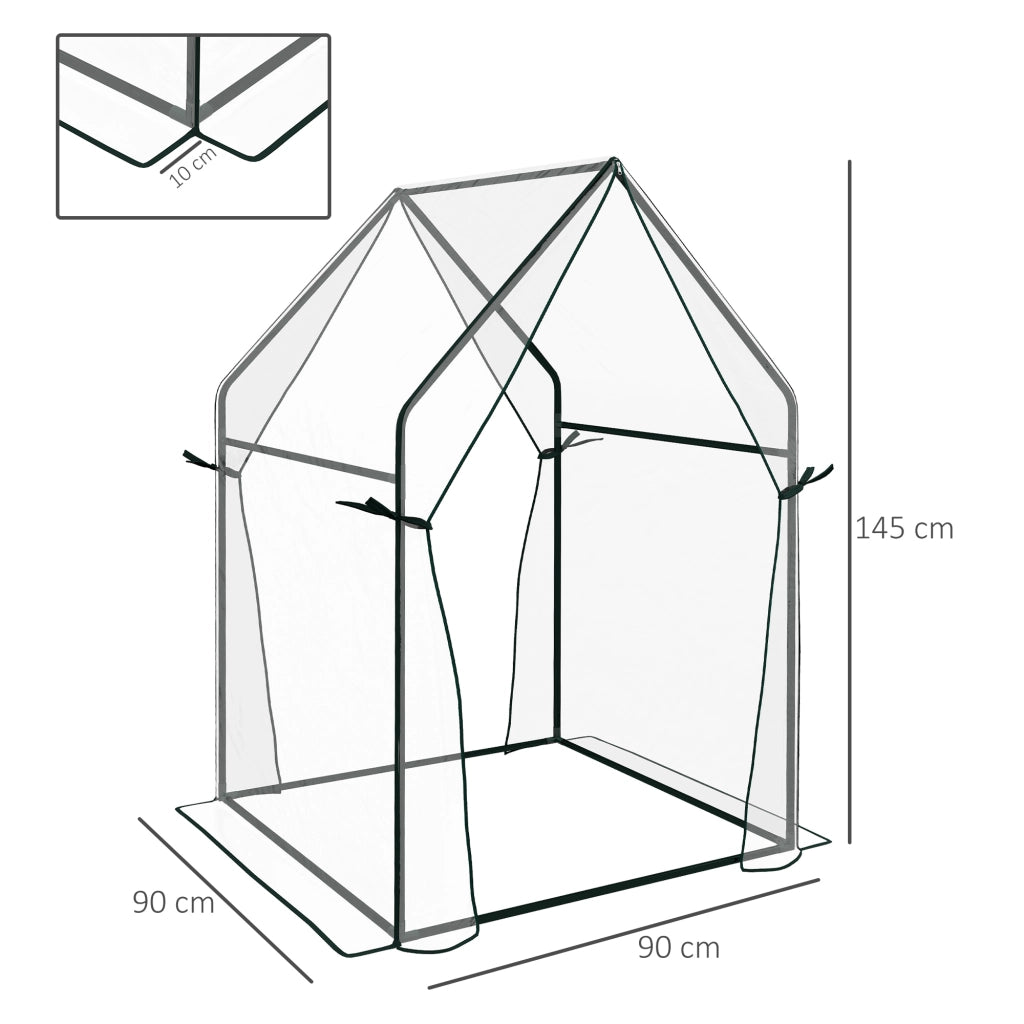Serra da giardino ¨C Minimal ¨C 90x90x145 cm trasparente e nero