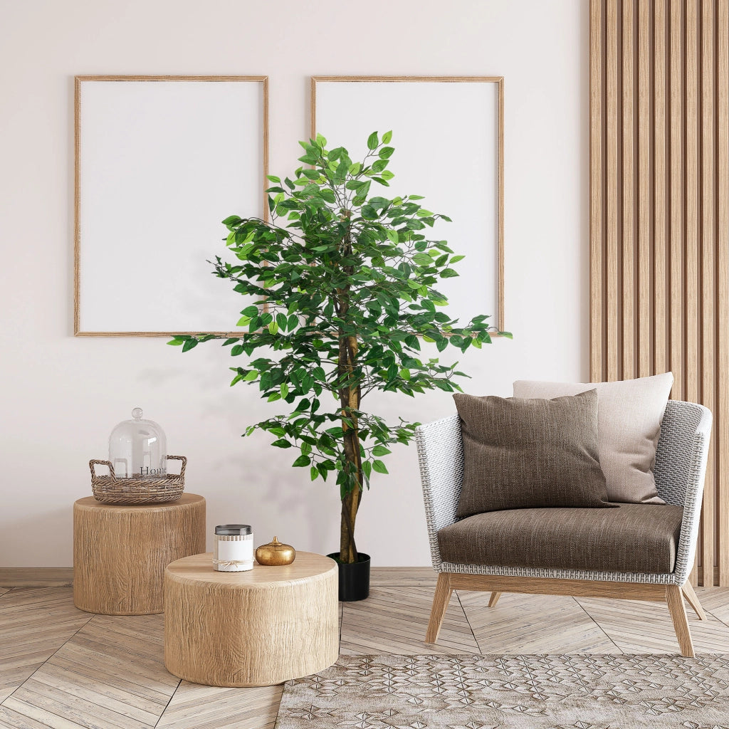 Pianta Artificiale Ficus ¨C Minimal ¨C Verde 150cm con Vaso
