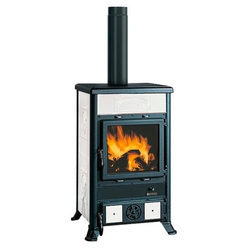 Stufa legna nordica 3004101 rossella r1.16 ceramica white