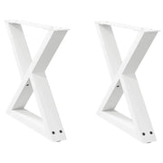 Gambe per tavolino da caffè 2 pz Bianche 60x(42-43,3) cm Acciaio 4012709