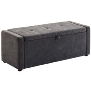 Pouf contenitore ¨C Xylo ¨C tessuto grigio scuro 122x48x44 cm