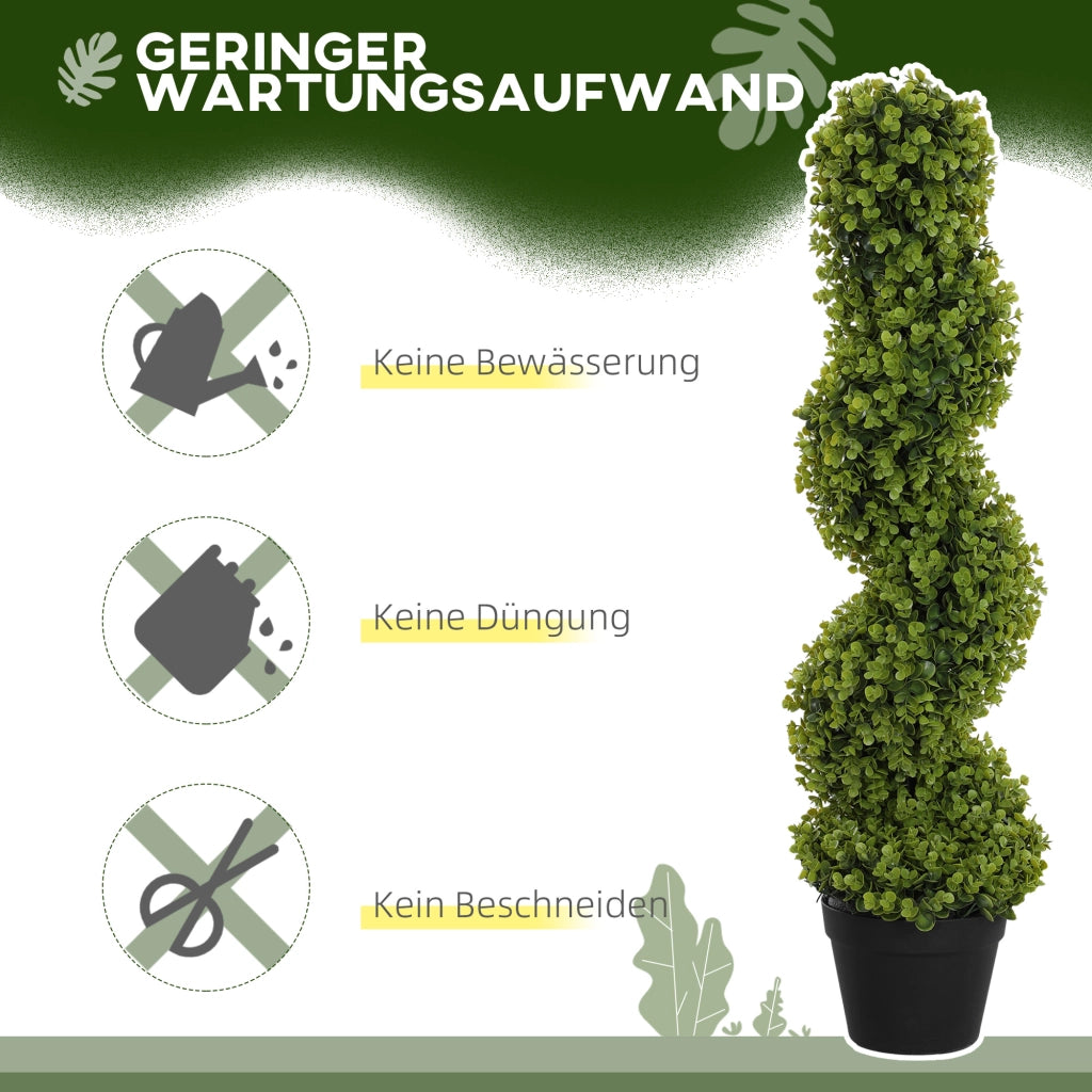 Set 2 Piante Artificiali Decorative con Vaso ¨C Xylo ¨C Verde 90 cm per Interno ed Esterno