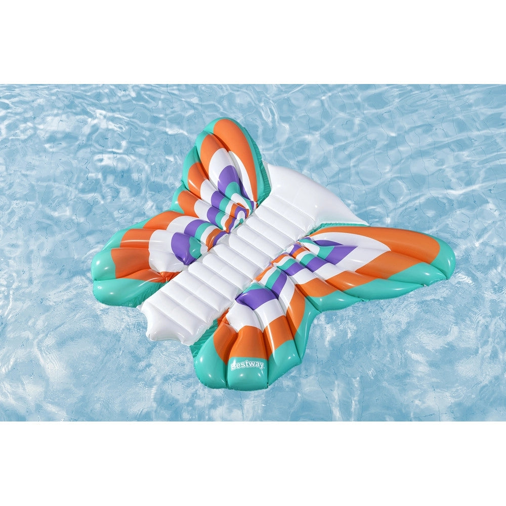 Trade Shop - Materassino Gonfiabile Boho Butterfly Mare Piscina Forma Farfalla 193x176cm Estate 43963 -