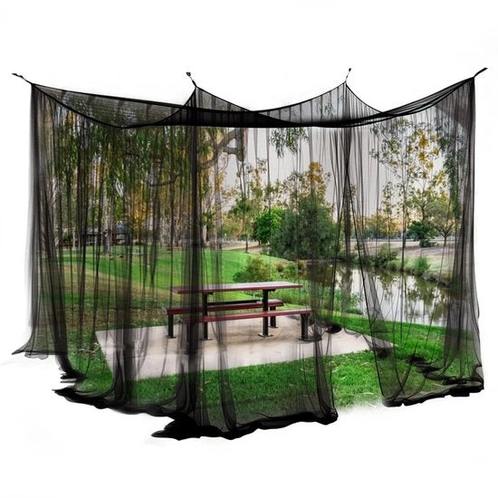 Rete Insetticida XXL 300 x 300 x 250 cm - Rete per Esterno - Ospedale per Tenda/Pavillon - Terrazza/Balcone - Porta Pratica - Rete Insetticida