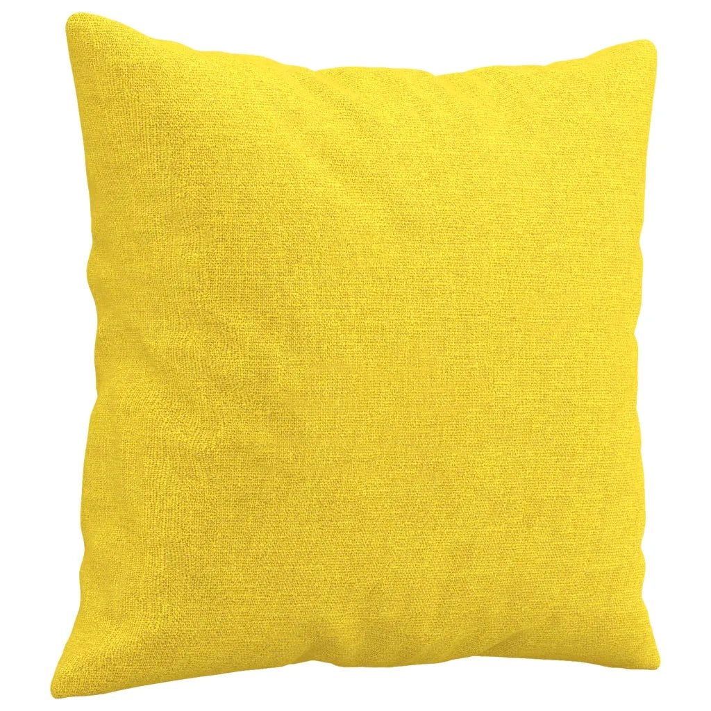 Set di Divani 4 pz con Cuscini Giallo Chiaro in Tessuto 3202083