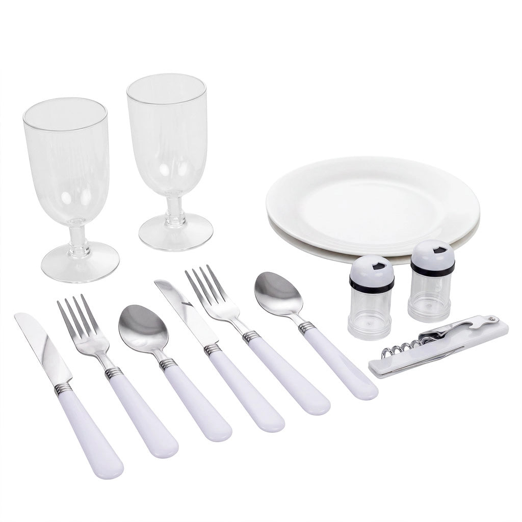 Cestino da picnic per 2 persone, marrone, 30x30x20h cm