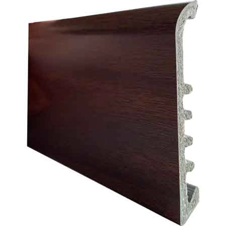 BATTISCOPA IN PVC TIPO 'LARGE' 75x9 mm - noce - barra 2 mt - 10 pezzi