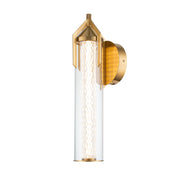 Applique bagno retro oro tubo vetro 50cm LED 18W Quintiesse