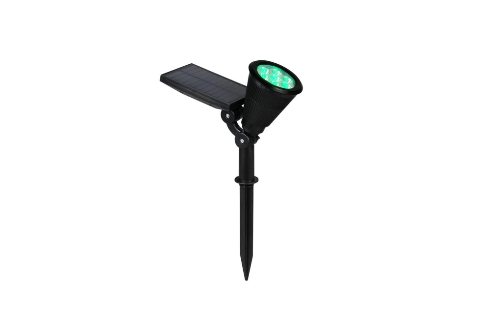 Faretto solare da giardino LED RGBW nero regolabile IP44