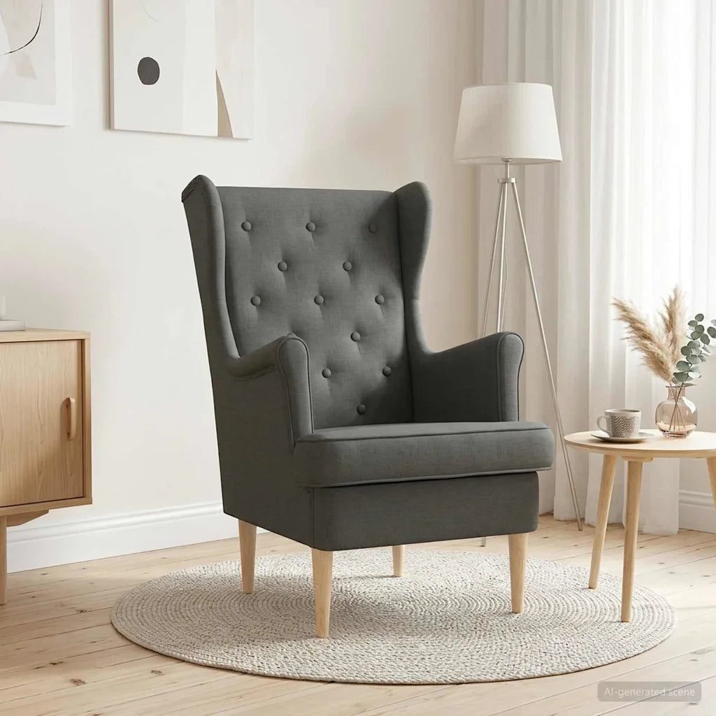 Poltrona Grigio Scuro Tessuto 42029919
