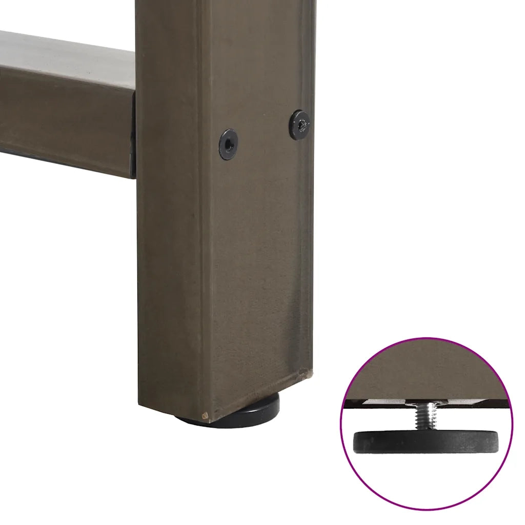 Gambe per Tavolino da Caffè in Acciaio Naturale 2 pz 70x(42-43) cm Acciaio 4013291