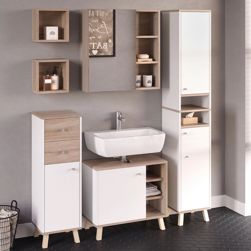 Vicco Mobile bagno alto Bianco 30 x 174 cm